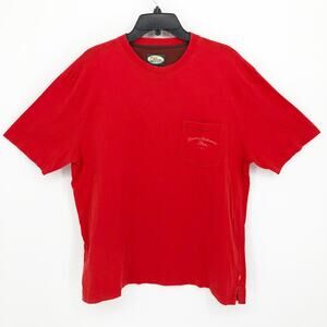 VTG 90s Tommy Bahama Mens TShirt XL Relax Crew Neck Short Sleeve Pocket